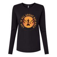 Paddleboarder On Sup Paddle Board For Standup Paddling Womens Cotton Relaxed Long Sleeve T-Shirt