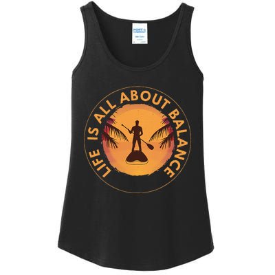 Paddleboarder On Sup Paddle Board For Standup Paddling Ladies Essential Tank