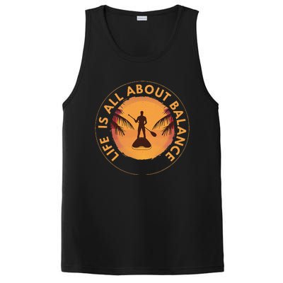 Paddleboarder On Sup Paddle Board For Standup Paddling PosiCharge Competitor Tank