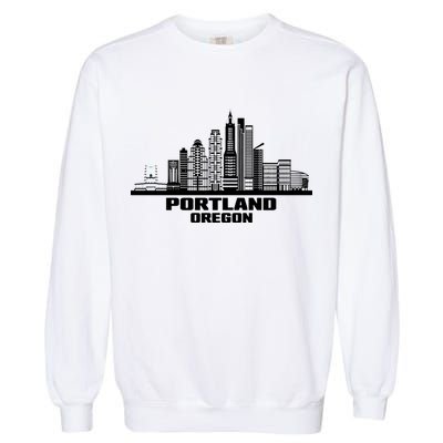 Portland Oregon State Skyline Garment-Dyed Sweatshirt