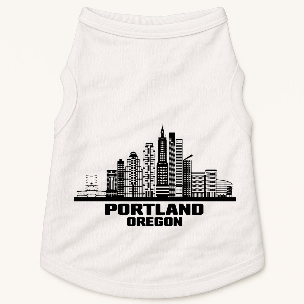 Portland Oregon State Skyline Doggie Tank