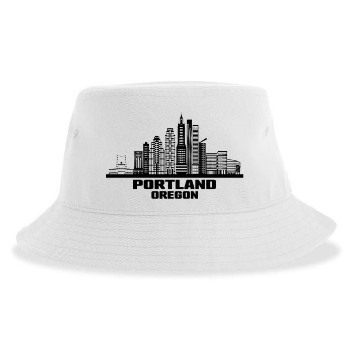 Portland Oregon State Skyline Sustainable Bucket Hat