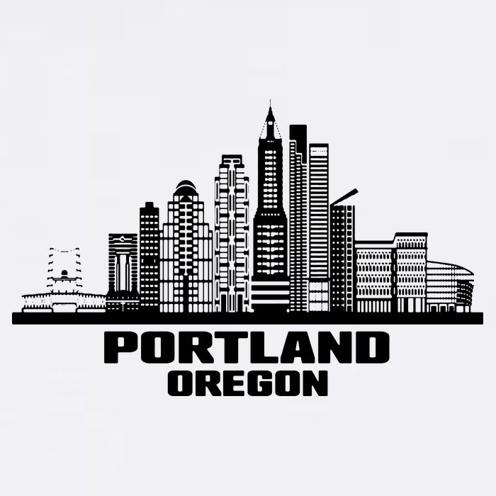 Portland Oregon State Skyline Sustainable Bucket Hat