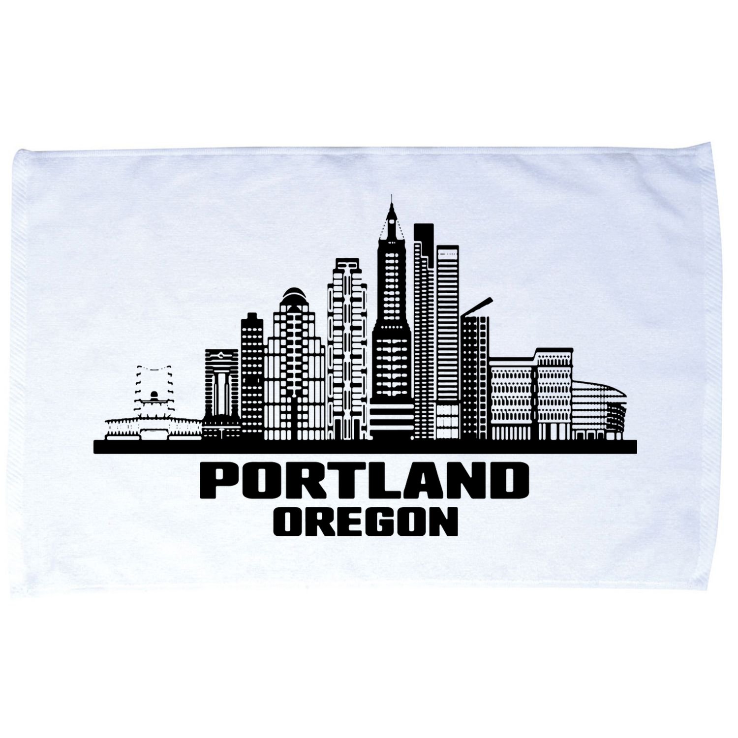 Portland Oregon State Skyline Microfiber Hand Towel