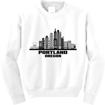 Portland Oregon State Skyline Kids Sweatshirt
