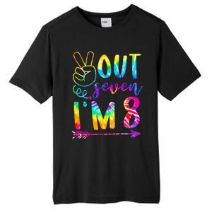 Peace Out Seven Im 8 Tie Dye 8th Happy Birthday Boy Girl Tall Fusion ChromaSoft Performance T-Shirt