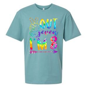 Peace Out Seven Im 8 Tie Dye 8th Happy Birthday Boy Girl Sueded Cloud Jersey T-Shirt