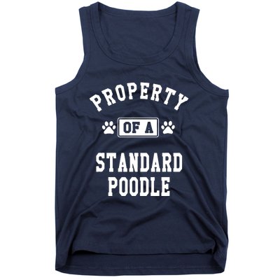 Property Of Standard Poodle Funny Poodle Lover Gift Tank Top