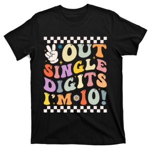 Peace Out Single Digits Retro Groovy 0th Birthday T-Shirt