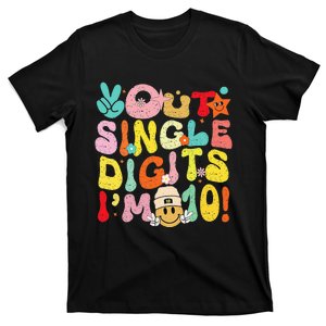 Peace Out Single Digits Retro Groovy 0th Birthday T-Shirt