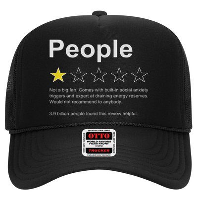 People One Star Rating Would Not Recommend Funny Introverts Trucker Hat