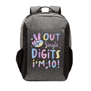 Peace Out Single Digits I'm 10 Year Old 10th Birthday  Vector Backpack