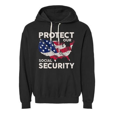 Protect Our Social Security Garment-Dyed Fleece Hoodie