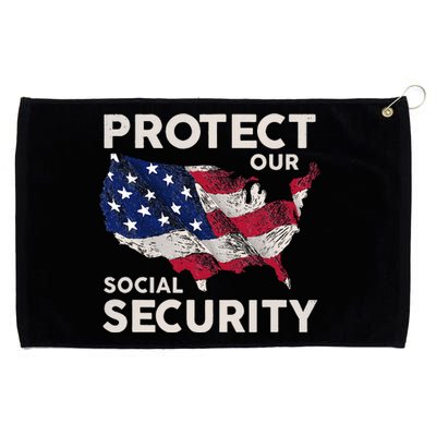 Protect Our Social Security Grommeted Golf Towel