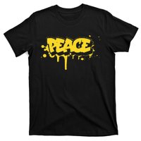 Peace Old School Graffiti Style Funny Graffiti Graphic T-Shirt