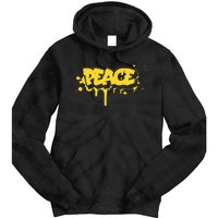 Peace Old School Graffiti Style Funny Graffiti Graphic Tie Dye Hoodie