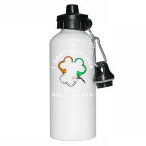 Police Officer St Patrick's Day Handcuffs Shamrock Graphic Great Gift Aluminum Water Bottle 