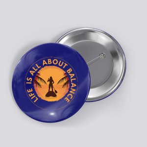 Paddleboarder On Sup Paddle Board Button