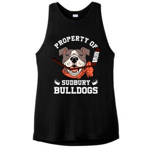 Property Of Sudbury Bulldog Funny Ladies PosiCharge Tri-Blend Wicking Tank