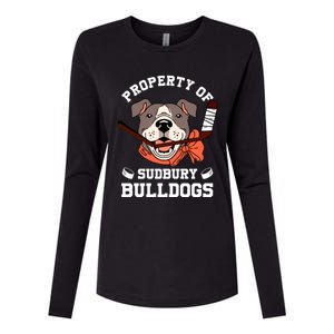 Property Of Sudbury Bulldog Funny Womens Cotton Relaxed Long Sleeve T-Shirt