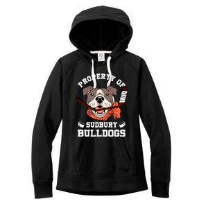 Property Of Sudbury Bulldog Funny Women's Fleece Hoodie