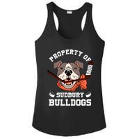 Property Of Sudbury Bulldog Funny Ladies PosiCharge Competitor Racerback Tank