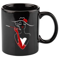 Posh Lady Smoking Cigarette Holder 11oz C Handle Ceramic Mug