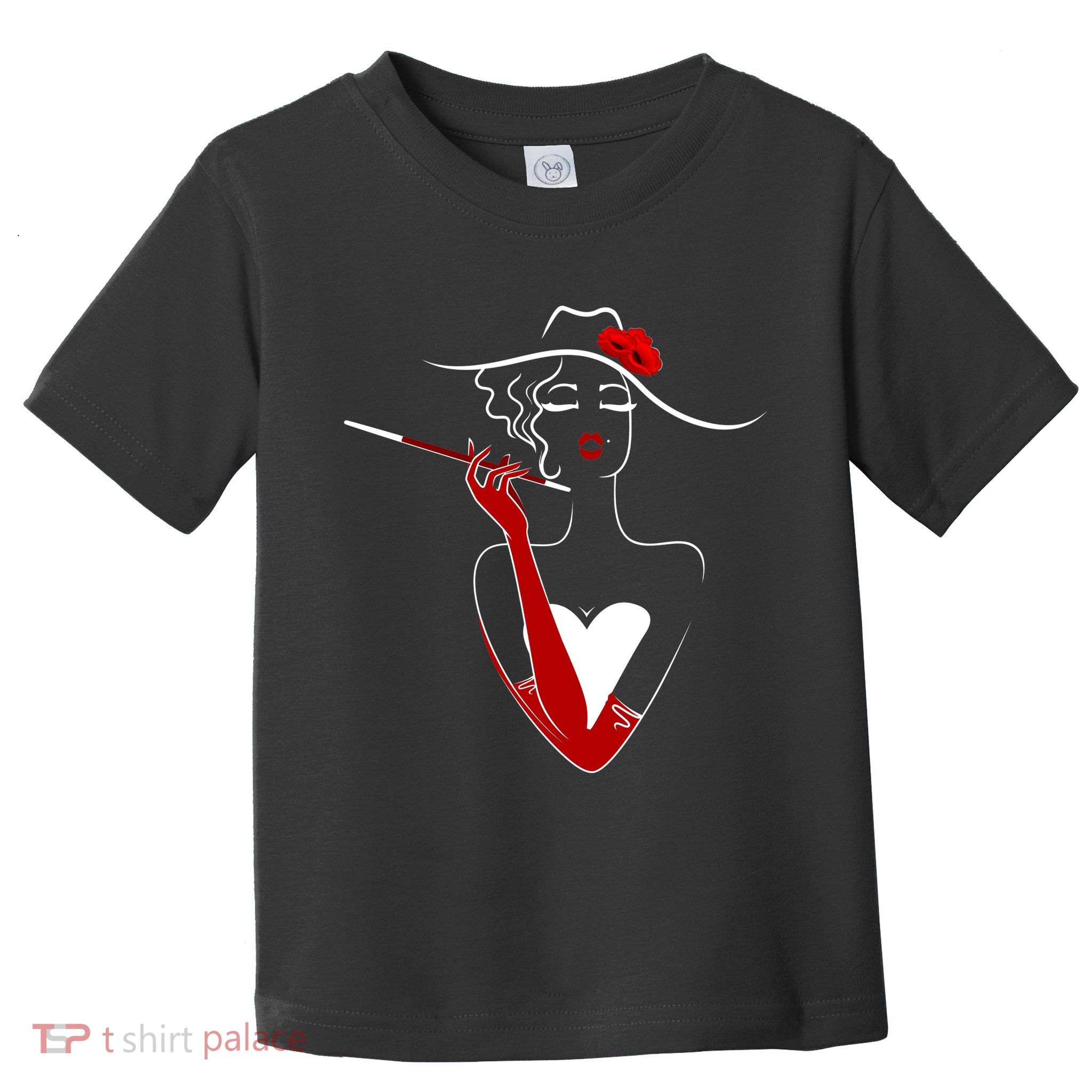 Posh Lady Smoking Cigarette Holder Toddler T-Shirt