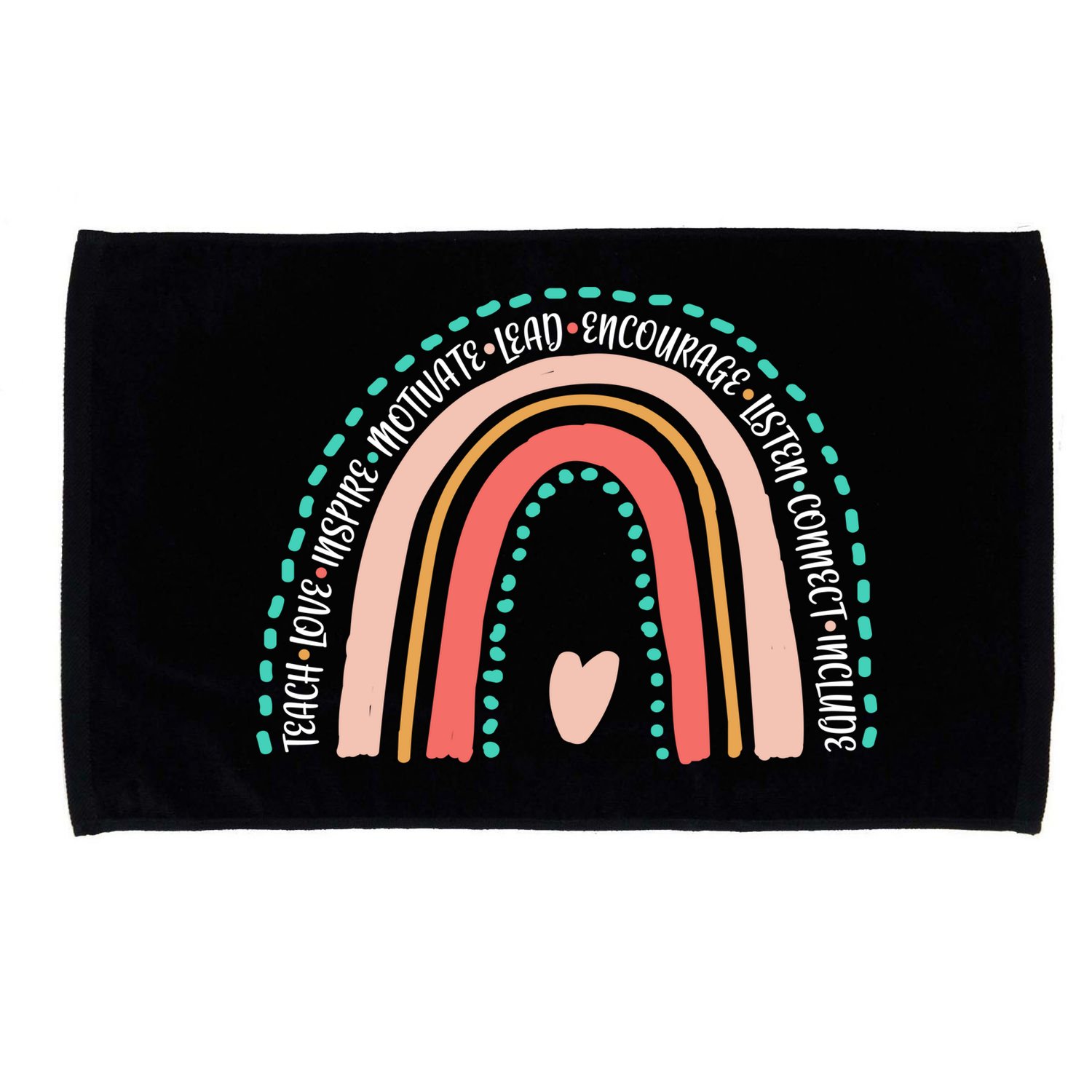 Positive Teacher Inspire Rainbow Microfiber Hand Towel