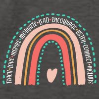 Positive Teacher Inspire Rainbow Vector Backpack