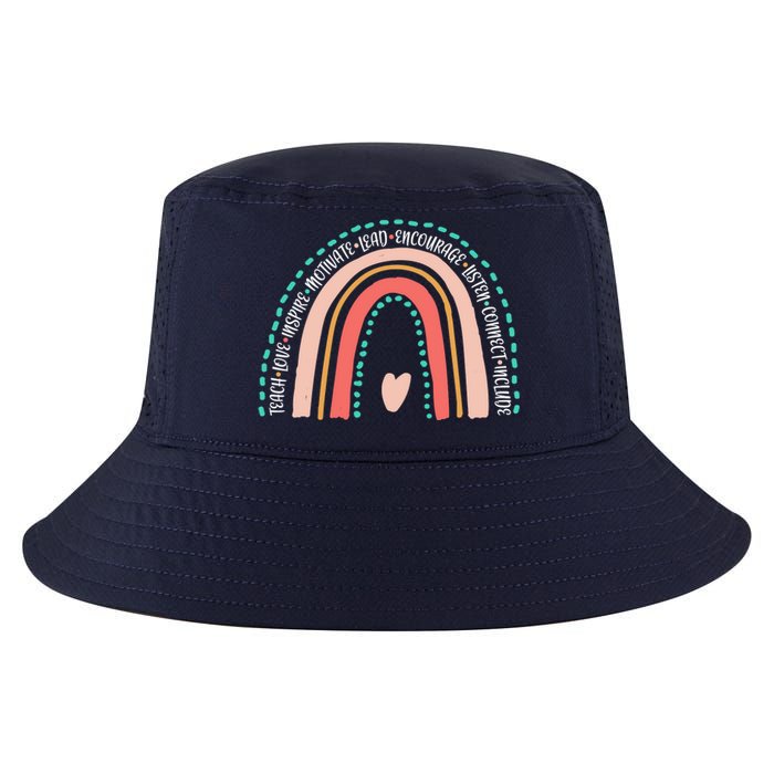 Positive Teacher Inspire Rainbow Cool Comfort Performance Bucket Hat