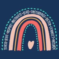 Positive Teacher Inspire Rainbow Cooling Performance Crew T-Shirt