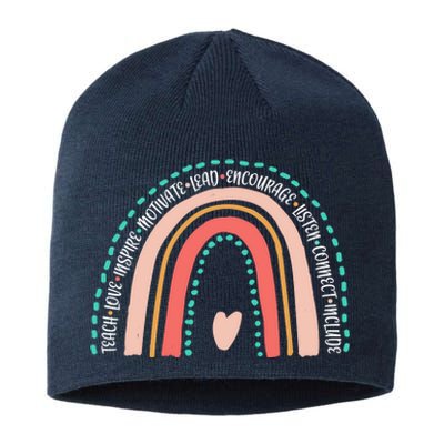 Positive Teacher Inspire Rainbow Sustainable Beanie