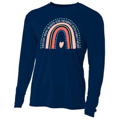 Positive Teacher Inspire Rainbow Cooling Performance Long Sleeve Crew