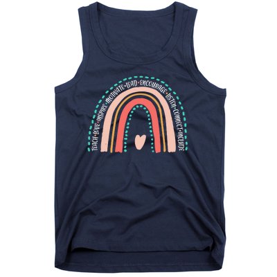 Positive Teacher Inspire Rainbow Tank Top