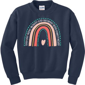 Positive Teacher Inspire Rainbow Kids Sweatshirt