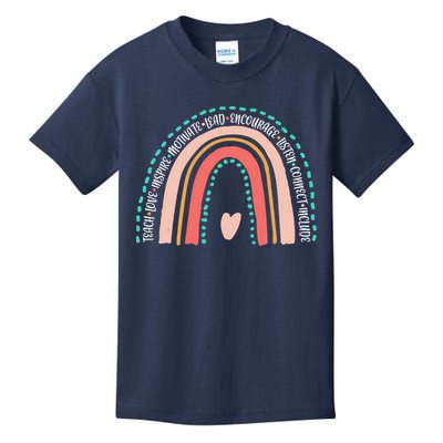Positive Teacher Inspire Rainbow Kids T-Shirt