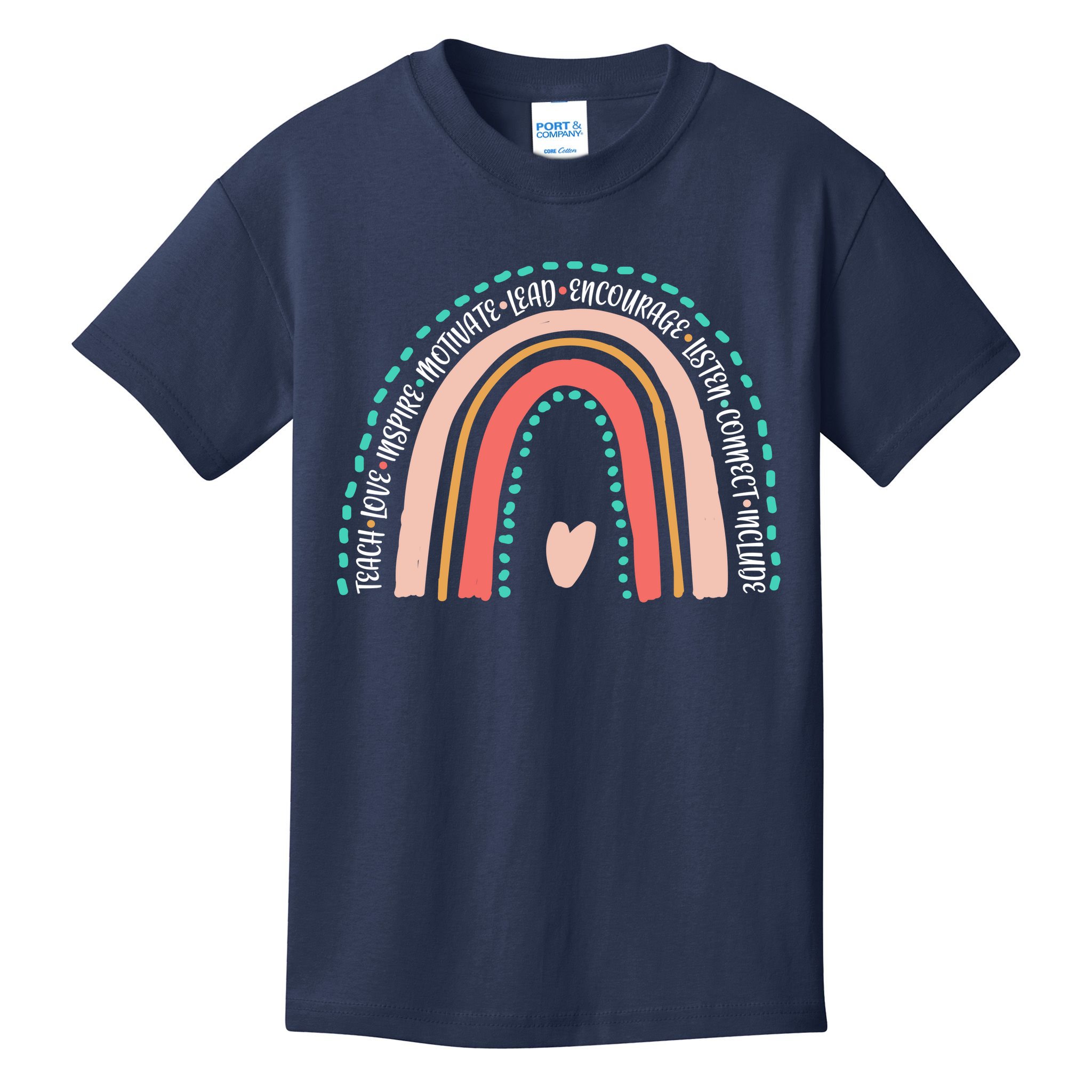 Positive Teacher Inspire Rainbow Kids T-Shirt