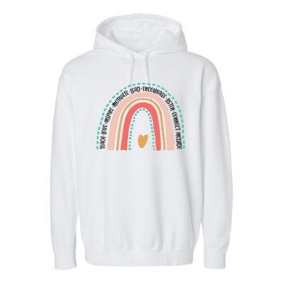 Positive Teacher Inspire Rainbow Garment-Dyed Fleece Hoodie