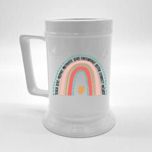 Positive Teacher Inspire Rainbow Beer Stein