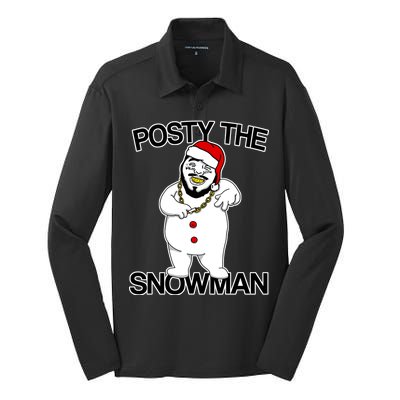 Posty The Snowman Silk Touch Performance Long Sleeve Polo