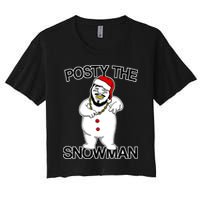 Posty The Snowman Women's Crop Top Tee