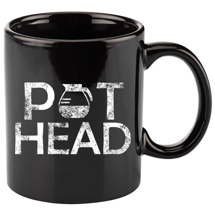Pot Head 11oz C Handle Ceramic Mug