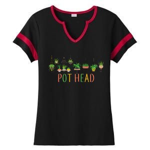 Pot Head For Plant lovers Ladies Halftime Notch Neck Tee