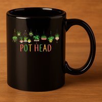 Pot Head For Plant lovers 11oz C Handle Ceramic Mug