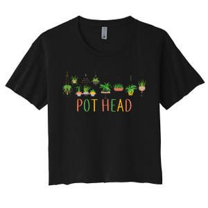 Pot Head For Plant lovers Women's Crop Top Tee