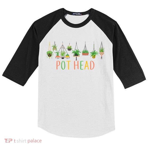 Pot Head For Plant lovers Kids Colorblock Raglan Jersey