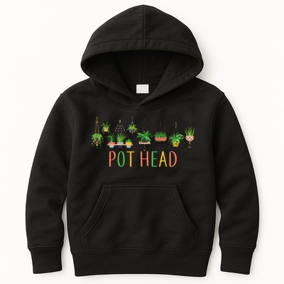 Pot Head For Plant lovers Kids Hoodie