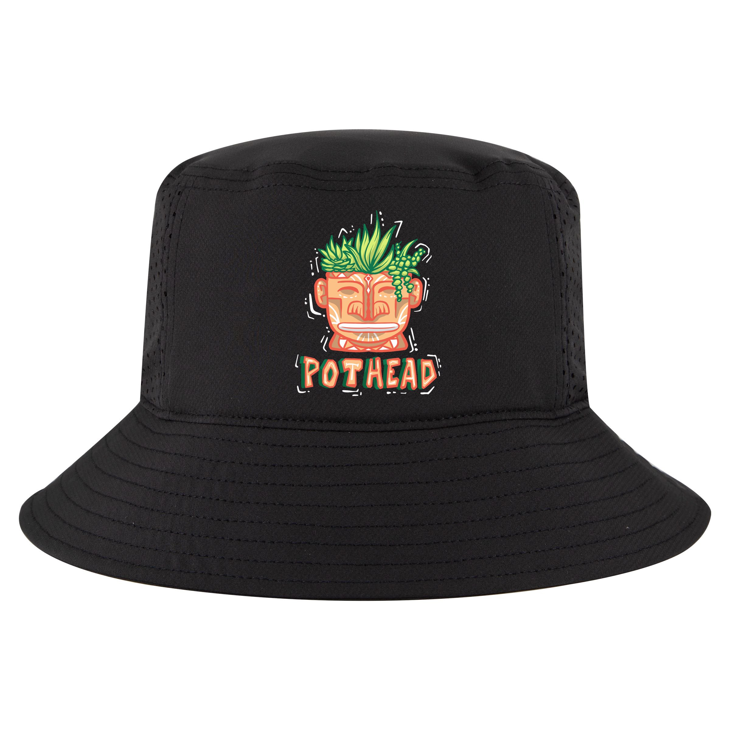Pot Head Funny Cool Comfort Performance Bucket Hat