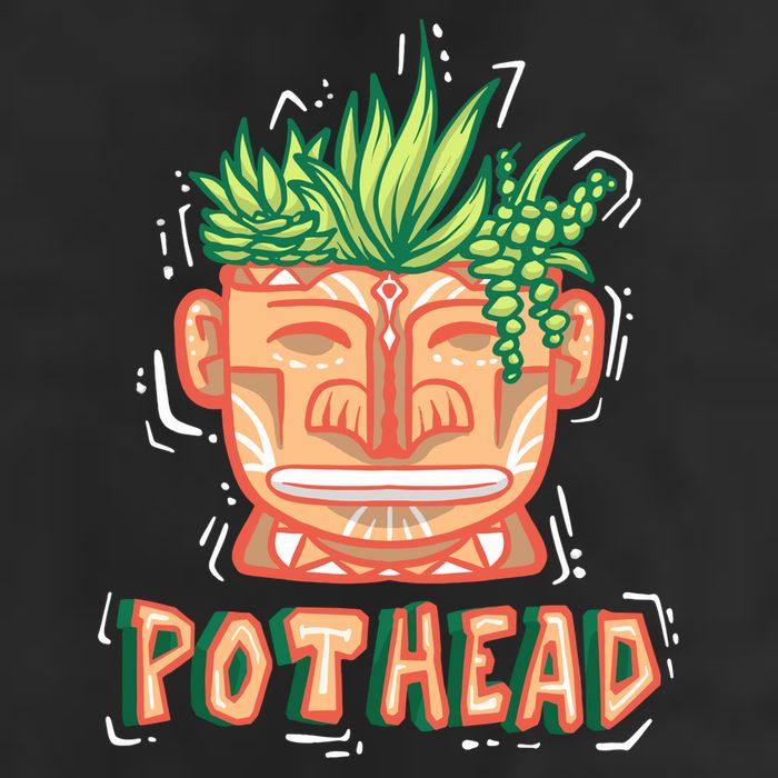 Pot Head Funny 7 Panel Mesh Trucker Snapback Hat